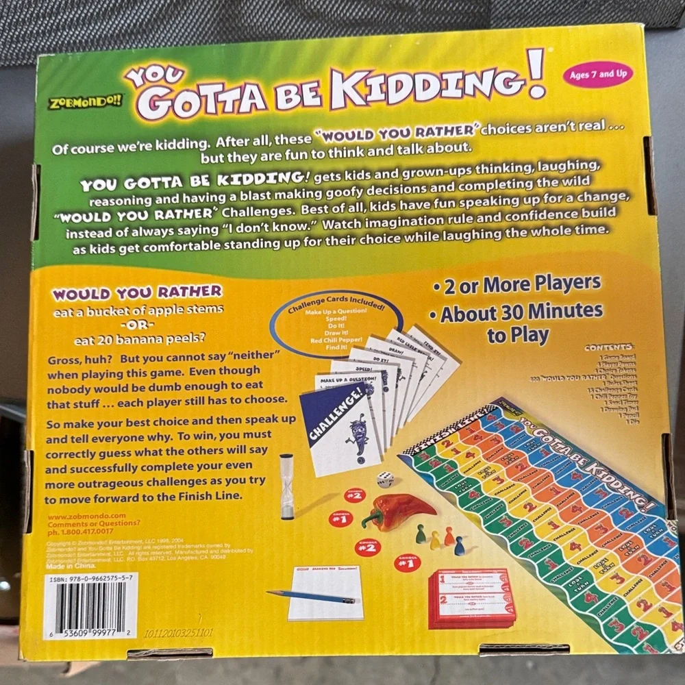 You Gotta Be Kidding! Game - the ‘Would You Rather’ Kids Box Game